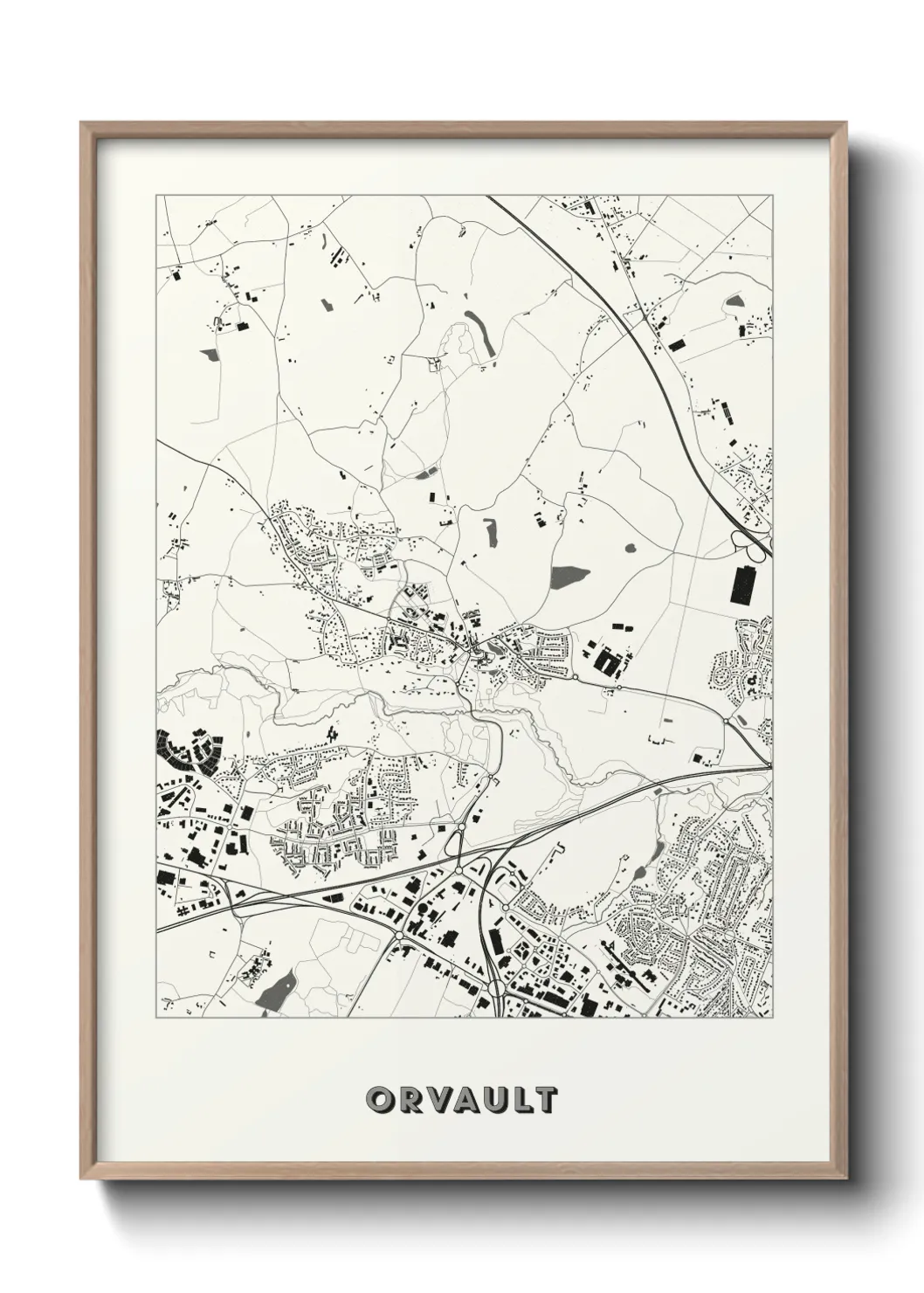 Une affiche de carte sur Orvault