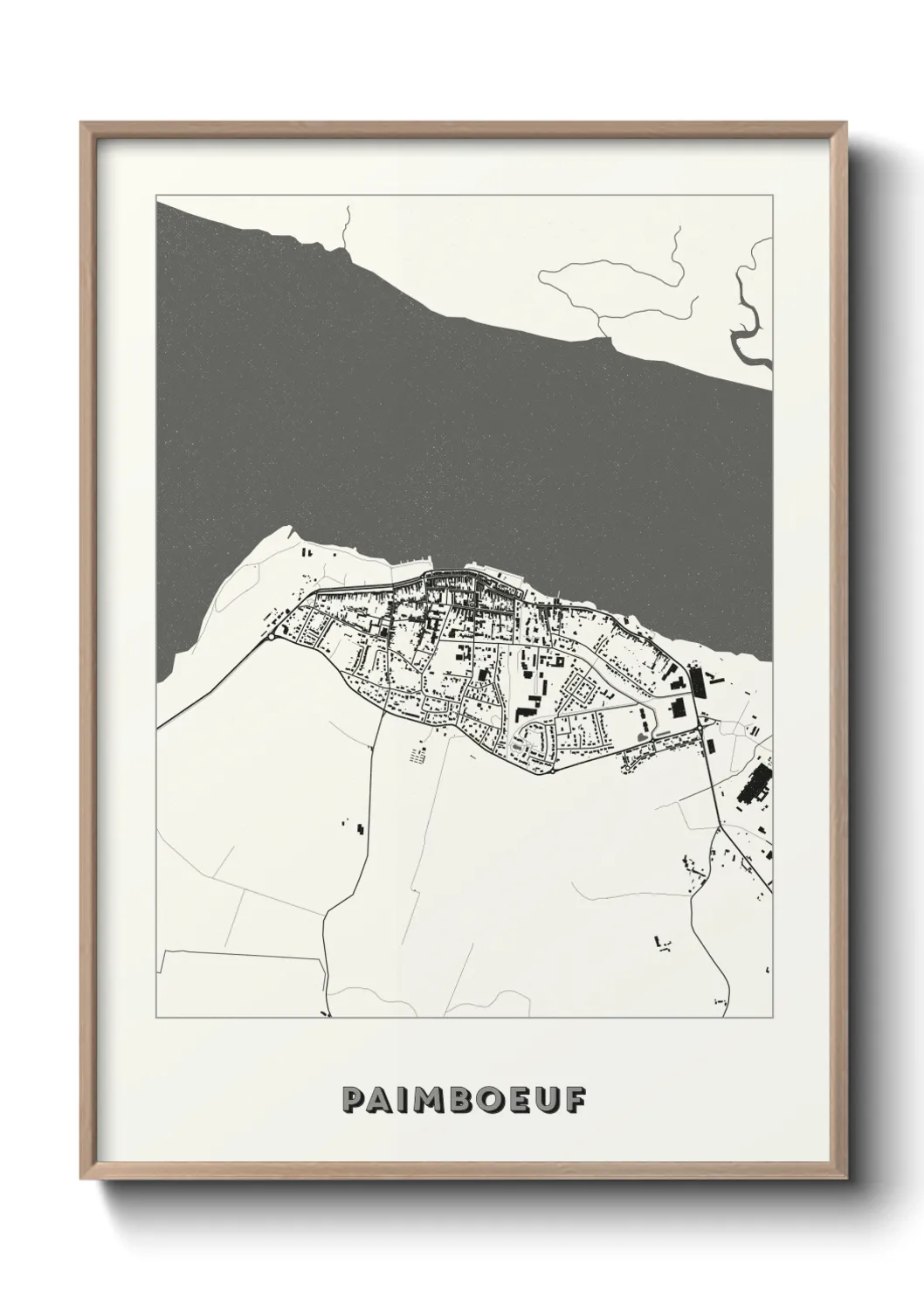 Une affiche de carte sur Paimboeuf