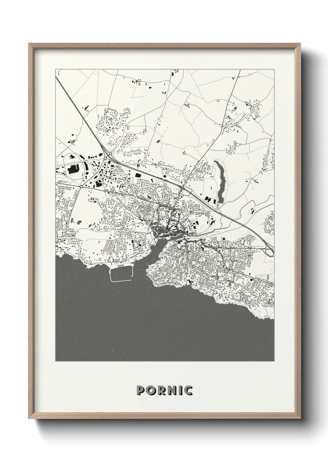 Une affiche de carte sur Pornic