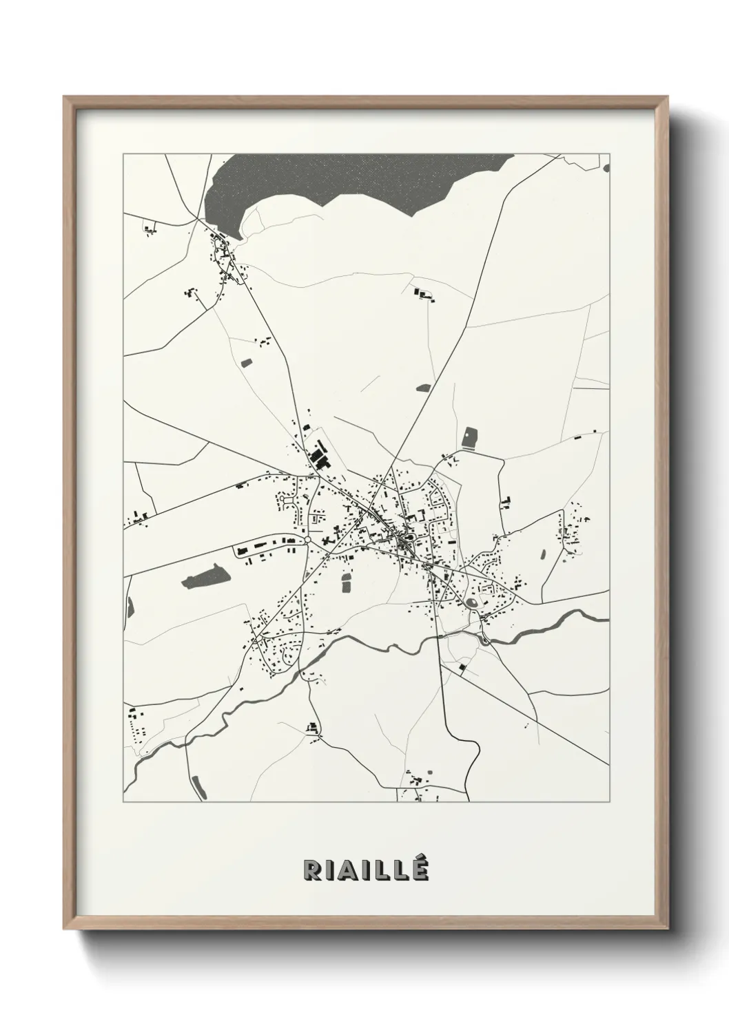 Une affiche de carte sur Riaillé