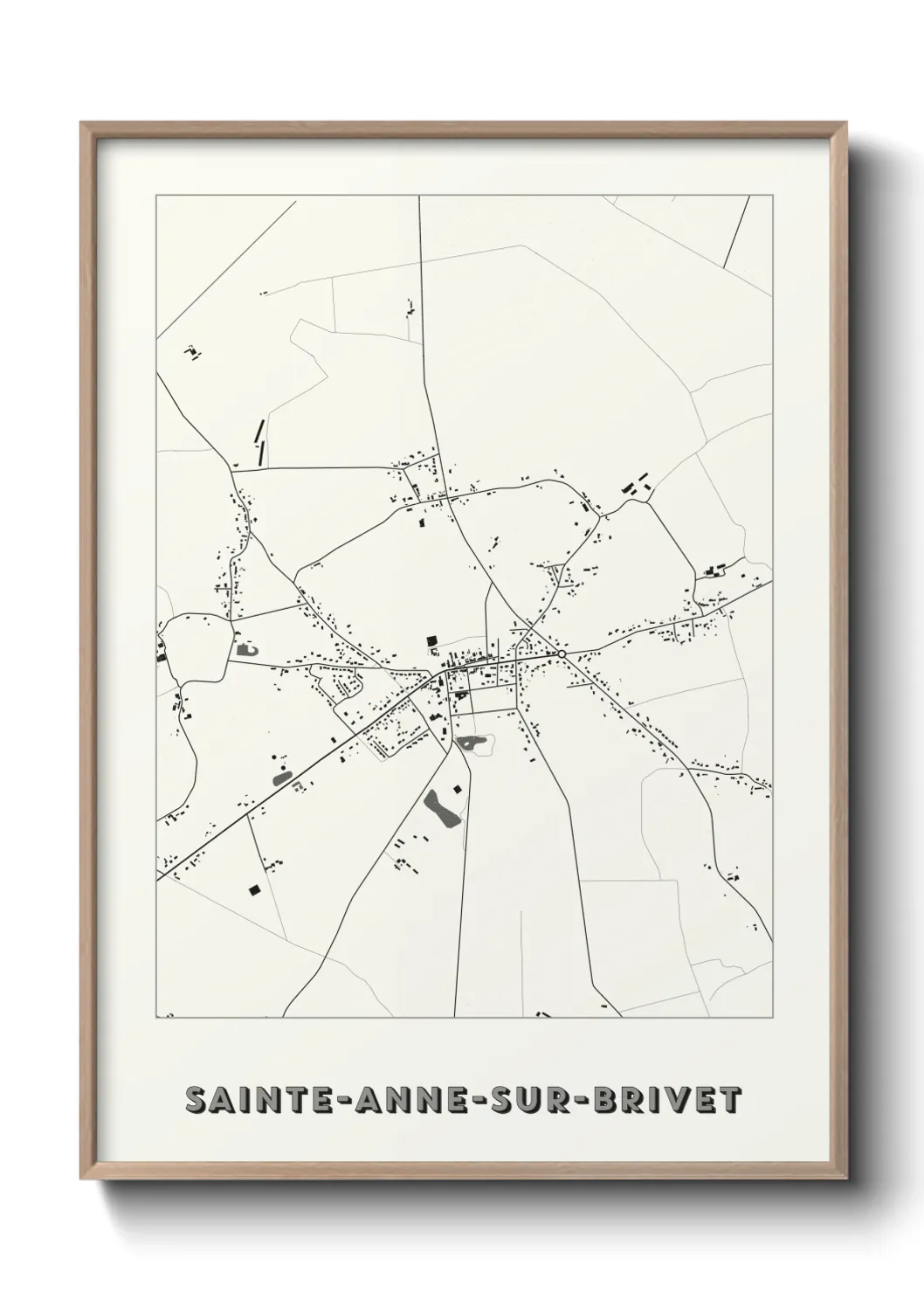 Une affiche de carte sur Sainte-Anne-sur-Brivet
