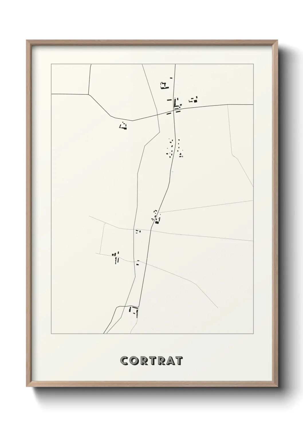 Une affiche de carte sur Cortrat