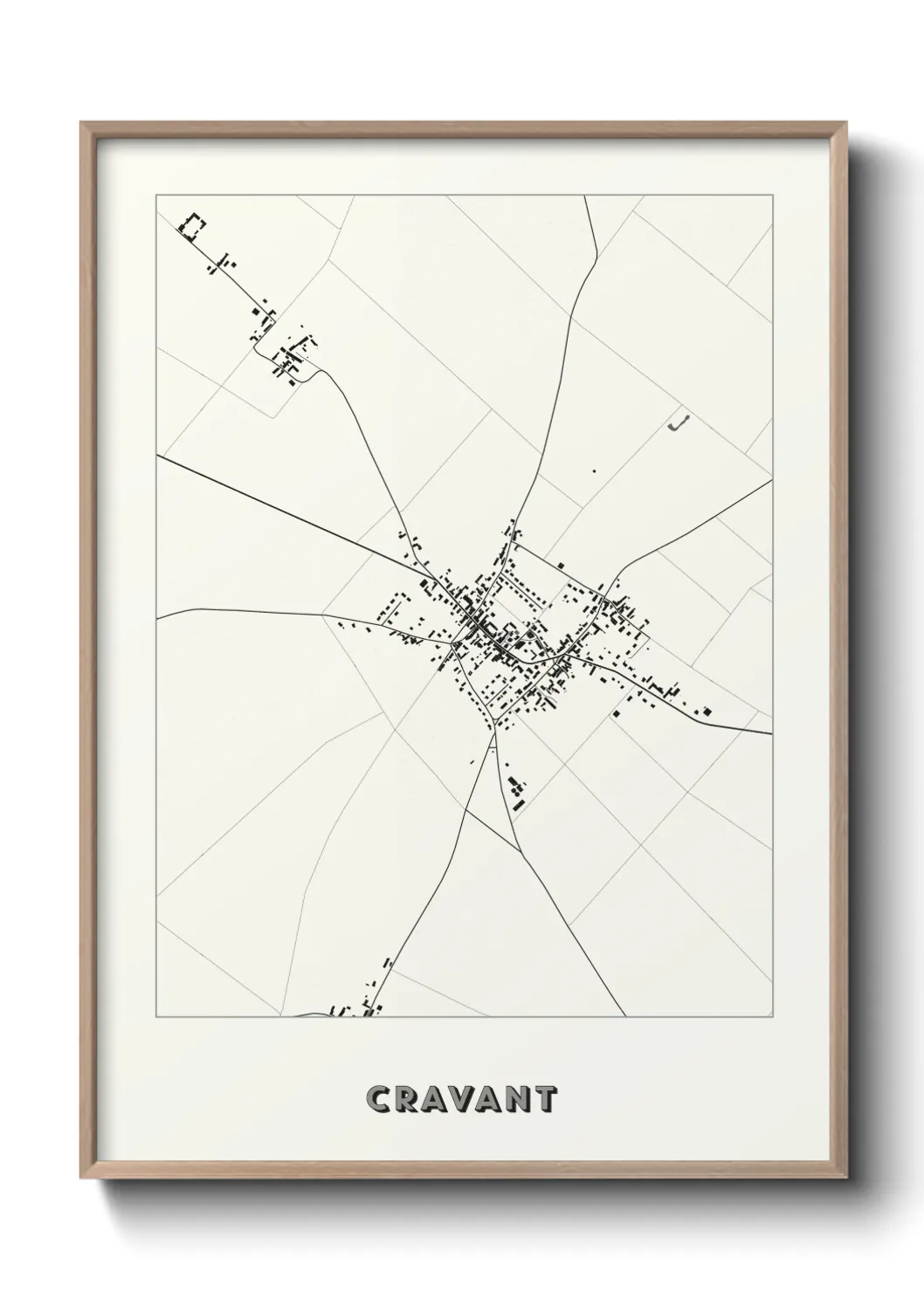 Une affiche de carte sur Cravant