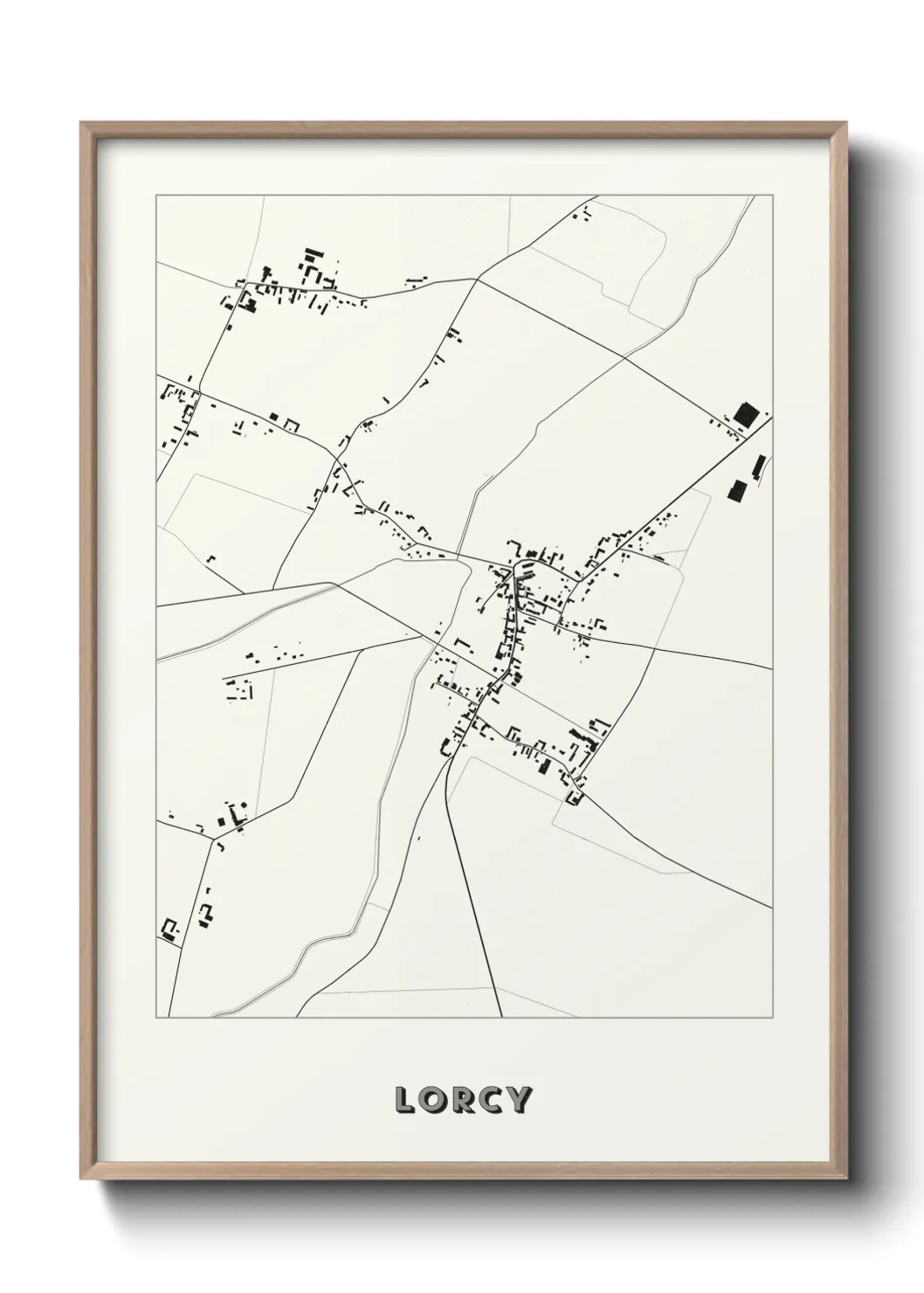 Une affiche de carte sur Lorcy