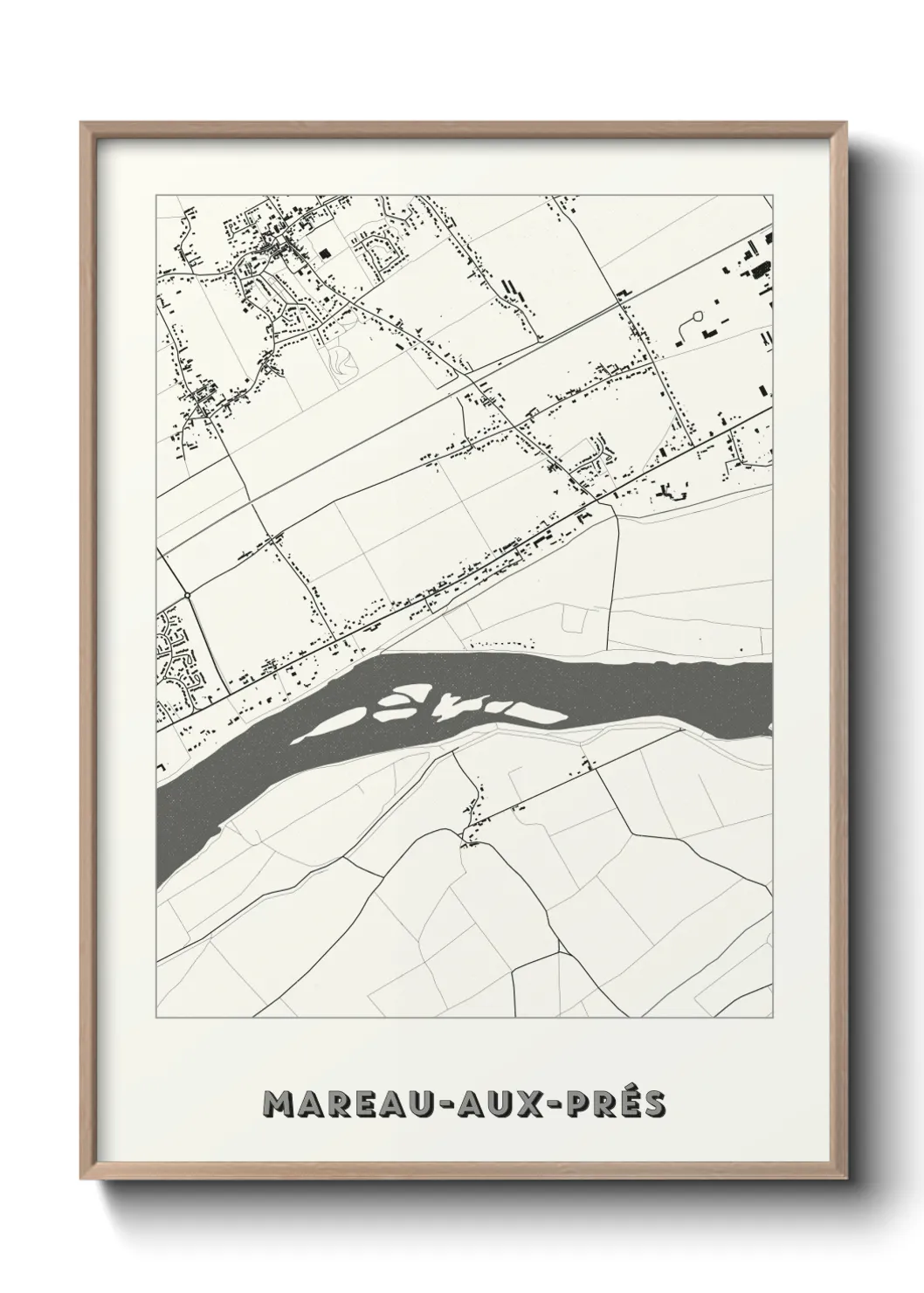 Une affiche de carte sur Mareau-aux-Prés