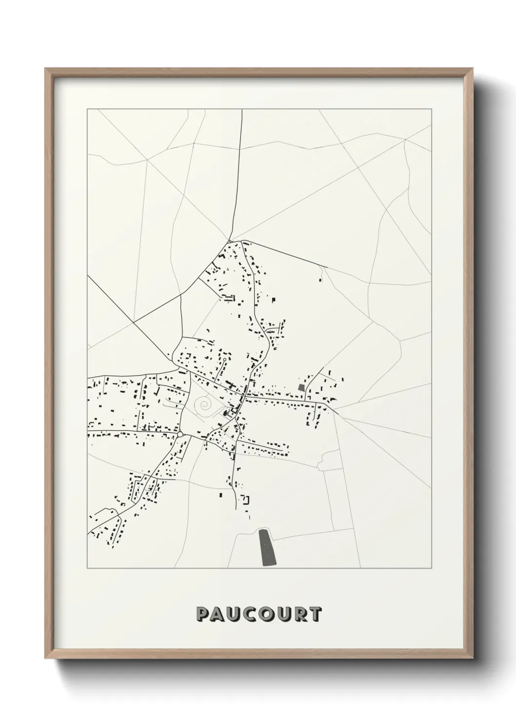 Une affiche de carte sur Paucourt