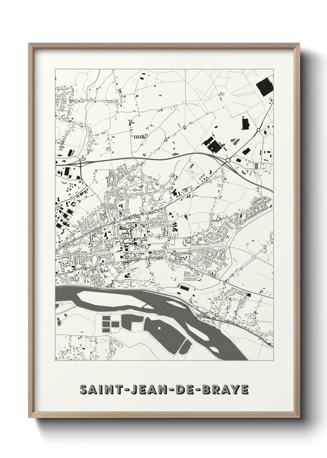 Une affiche de carte sur Saint-Jean-de-Braye