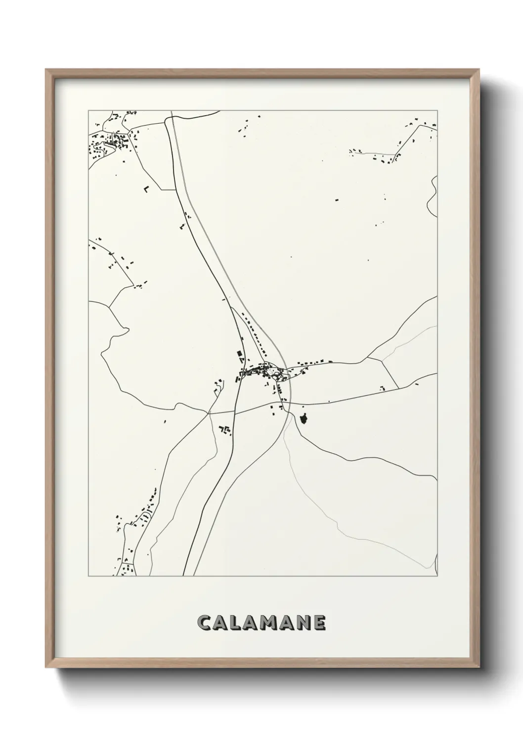 Une affiche de carte sur Calamane