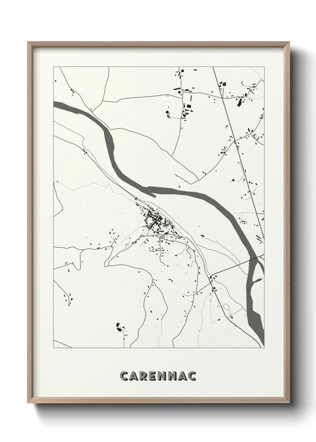 Une affiche de carte sur Carennac