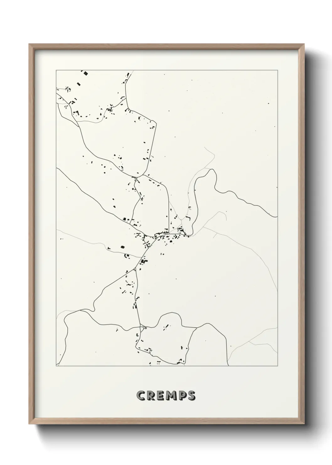 Une affiche de carte sur Cremps