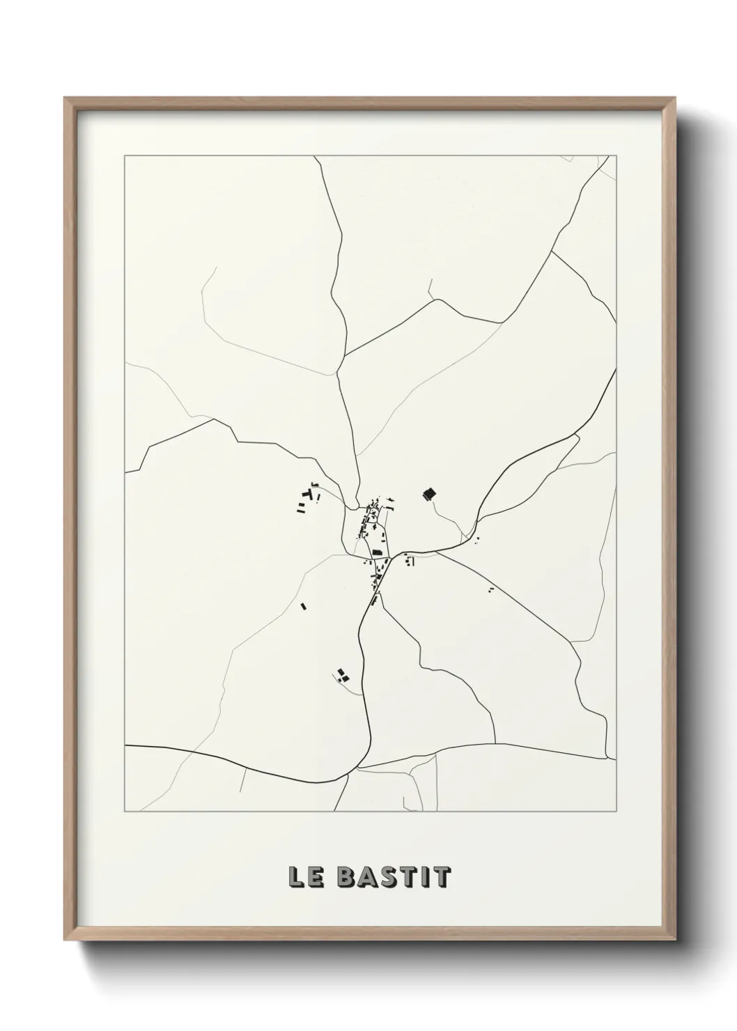Une affiche de carte sur Le Bastit