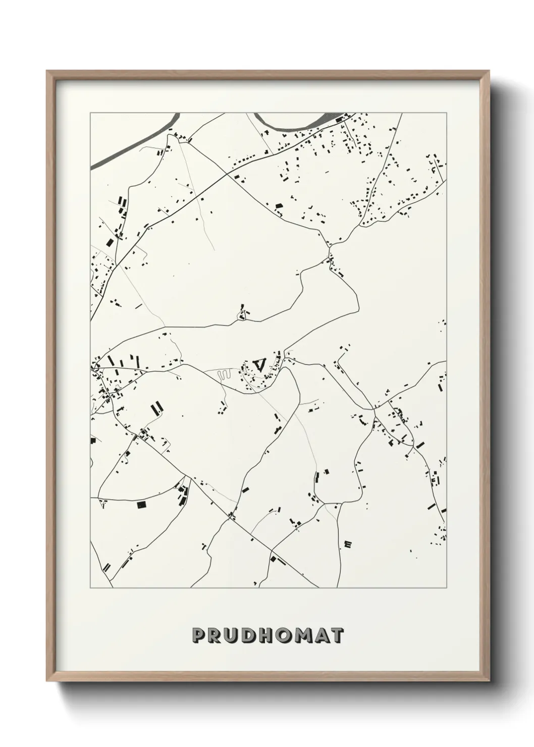 Une affiche de carte sur Prudhomat