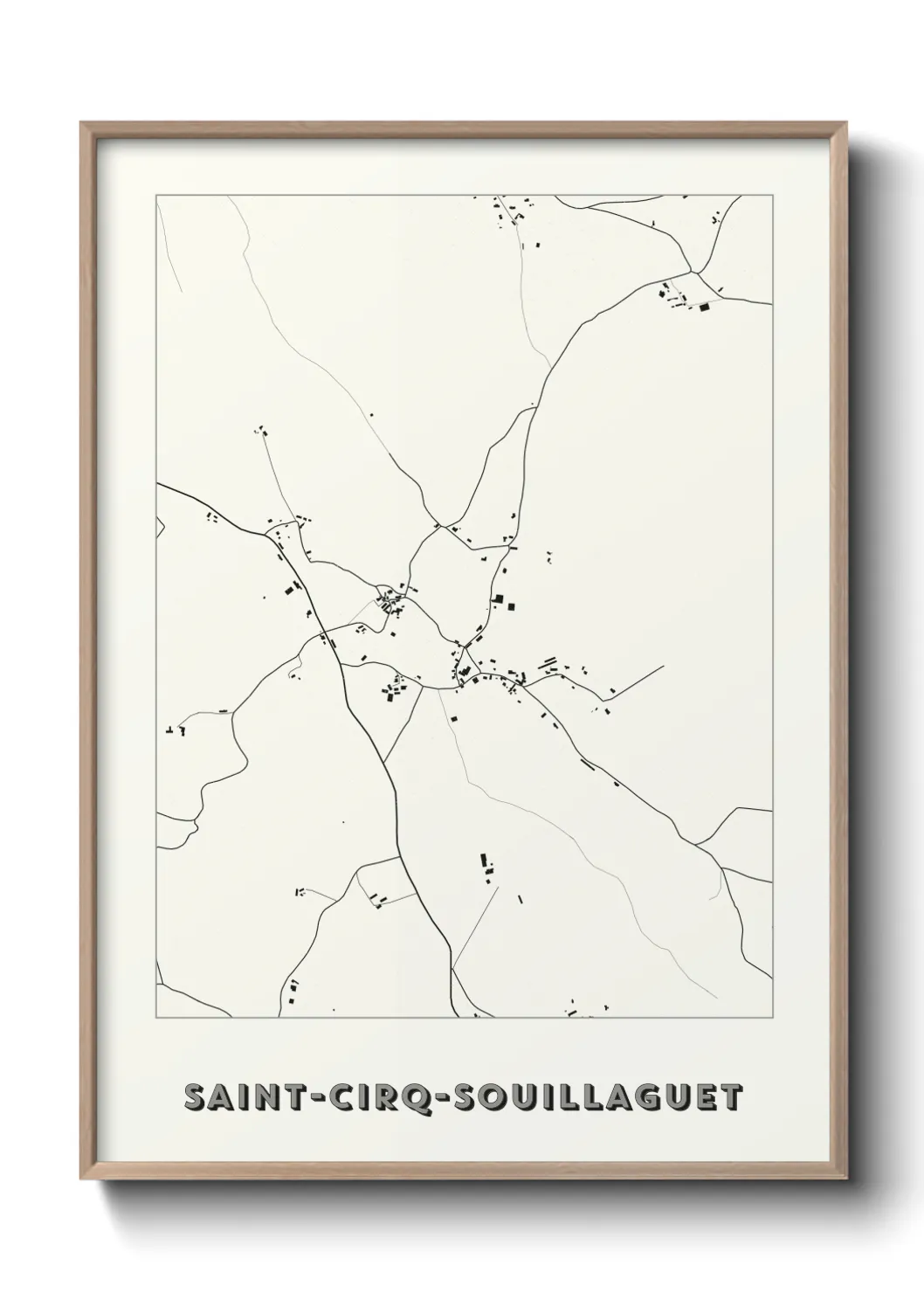 Une affiche de carte sur Saint-Cirq-Souillaguet