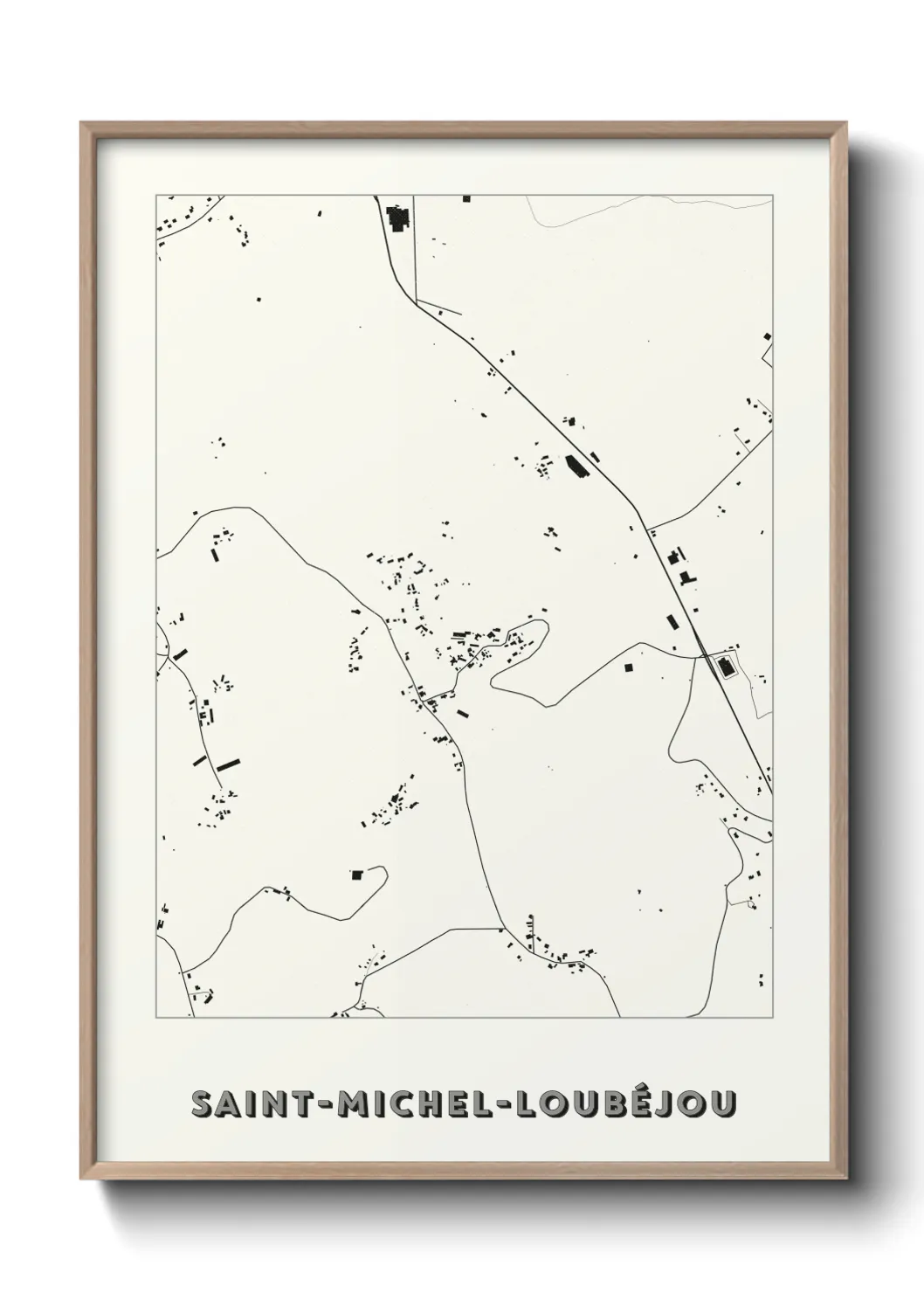 Une affiche de carte sur Saint-Michel-Loubéjou