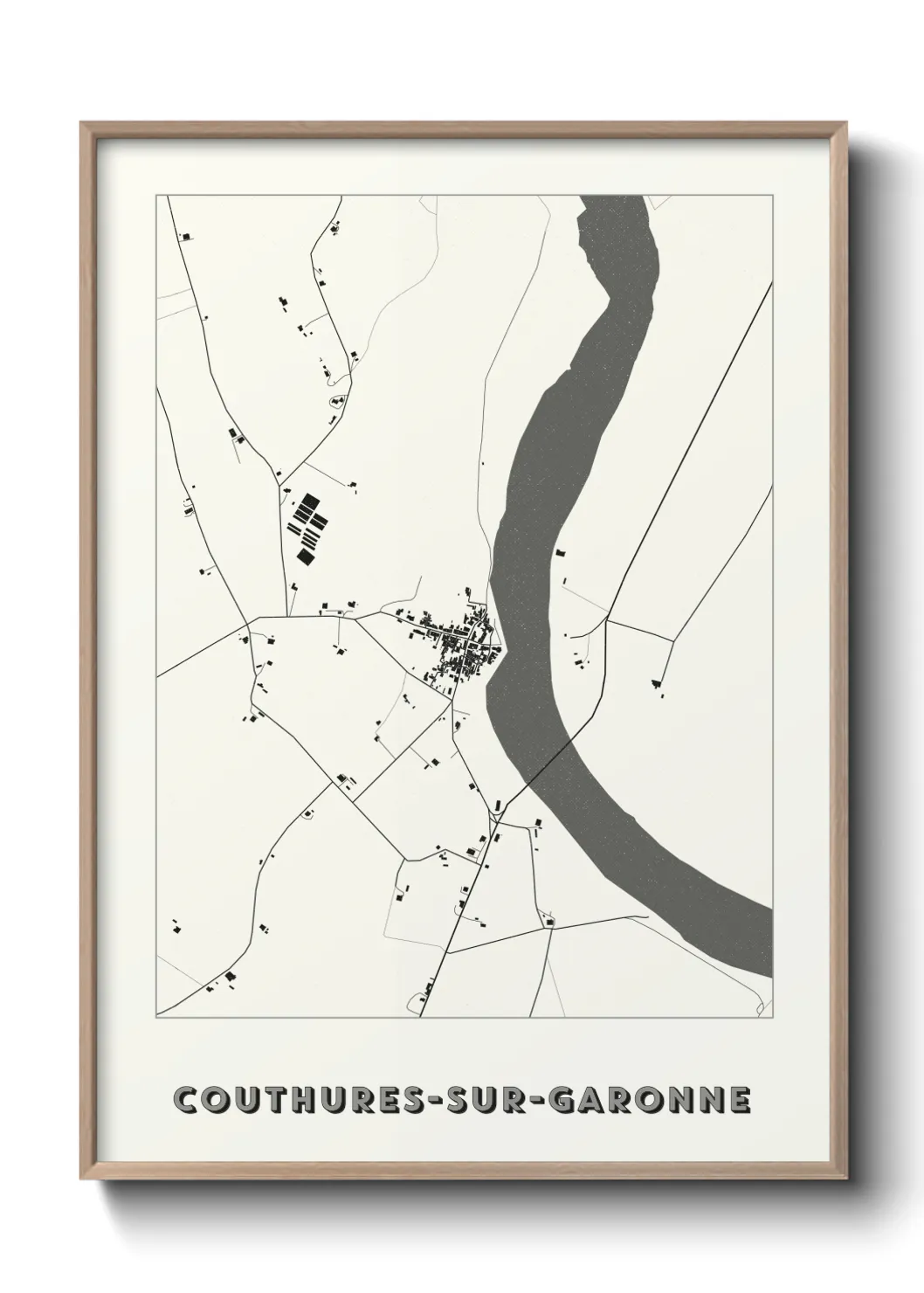 Un poster carteCouthures-sur-Garonne