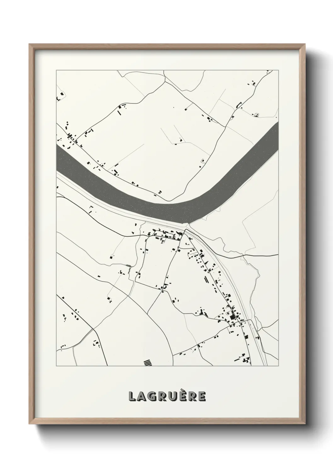 Une affiche de carte sur Lagruère