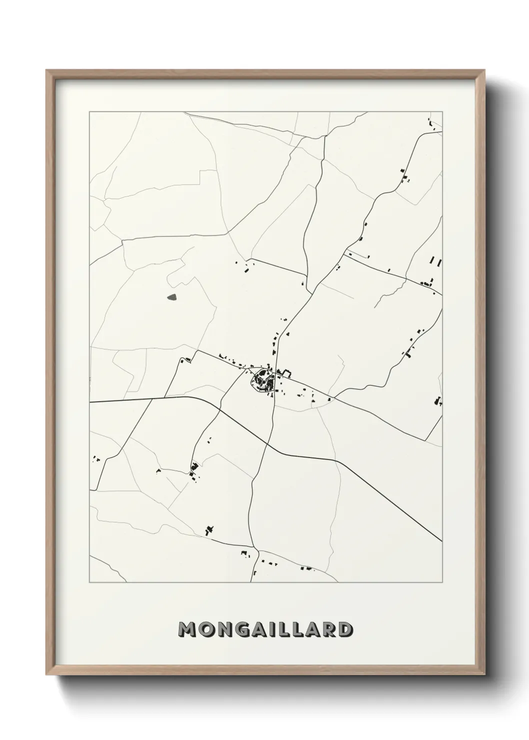 Une affiche de carte sur Mongaillard