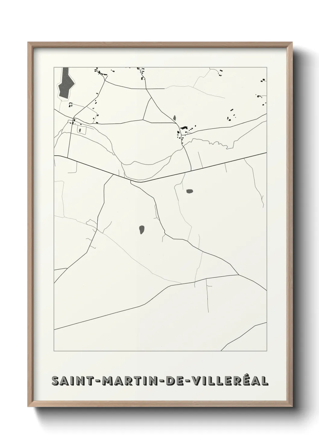 Un poster carteSaint-Martin-de-Villeréal