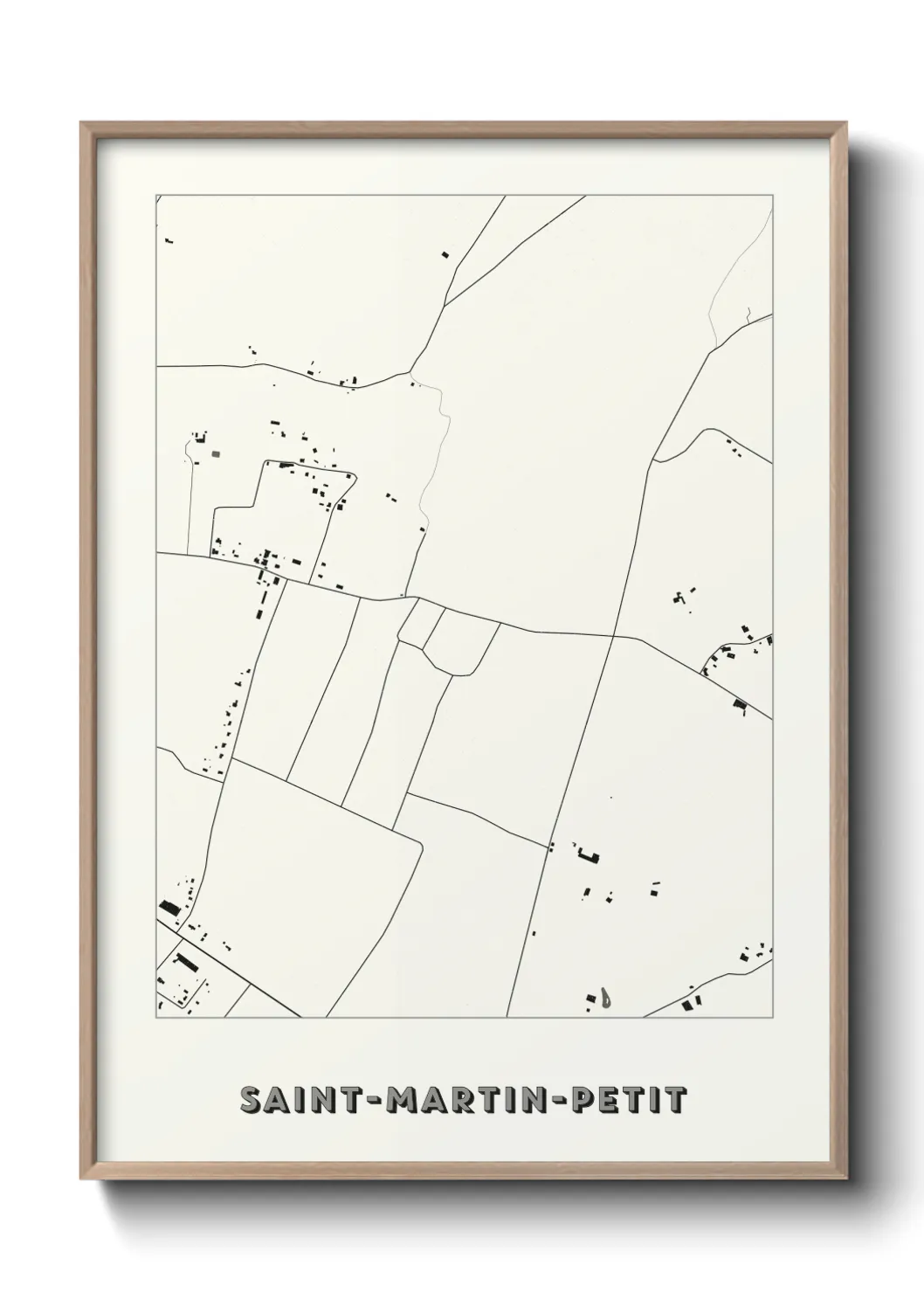Une affiche de carte sur Saint-Martin-Petit