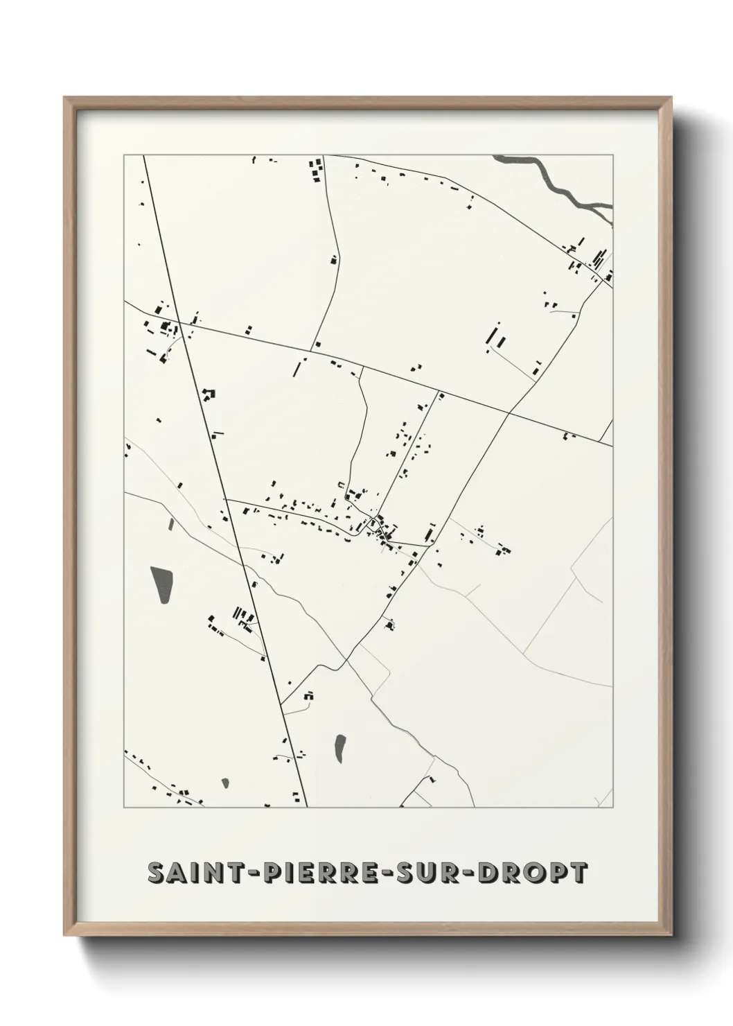 Une affiche de carte sur Saint-Pierre-sur-Dropt