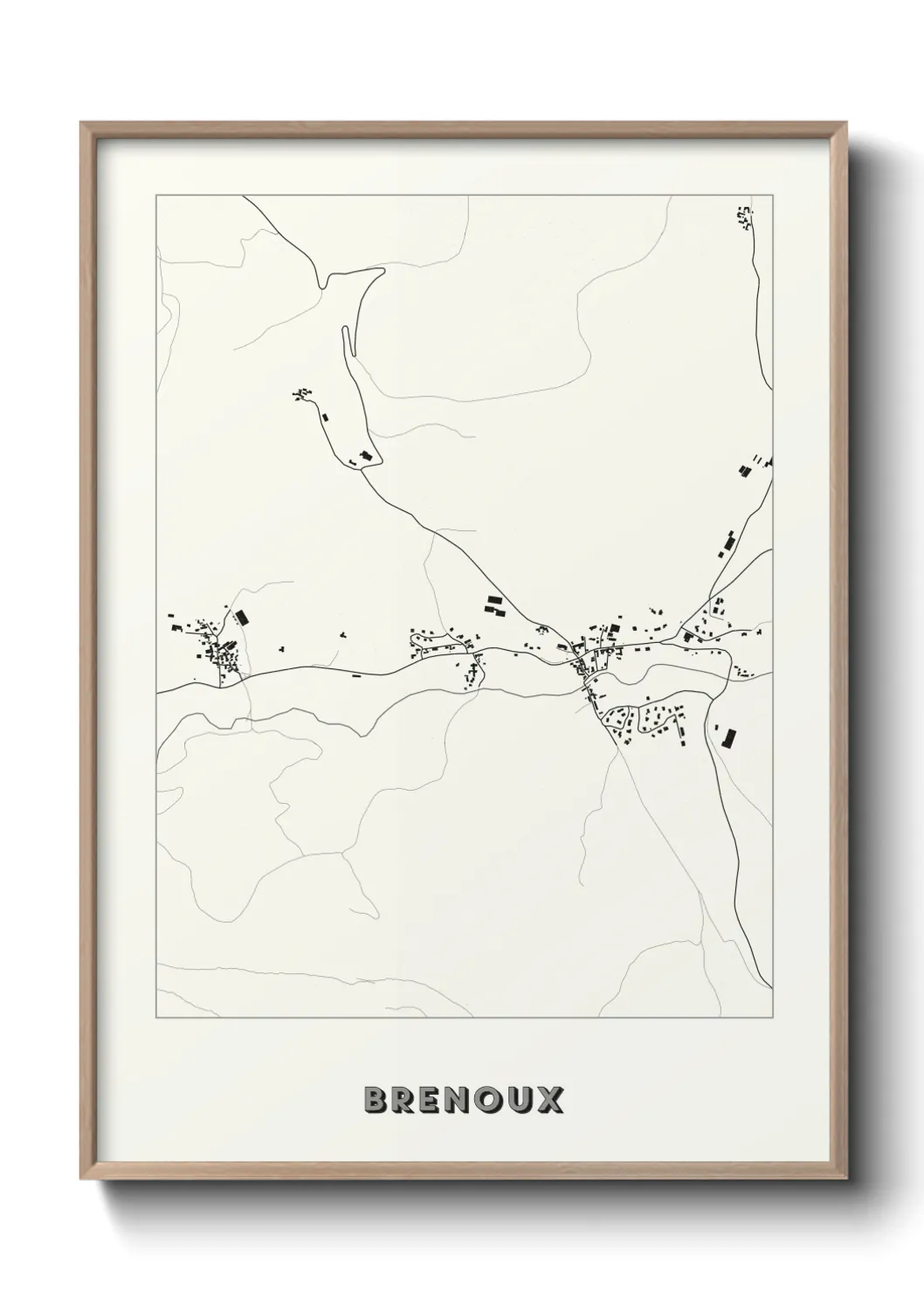 Une affiche de carte sur Brenoux