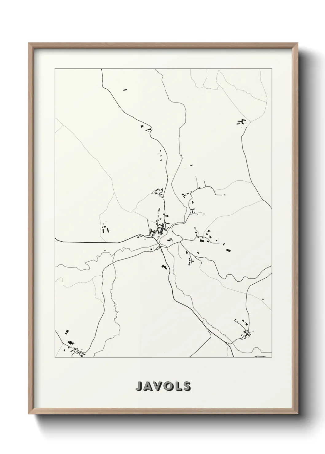 Une affiche de carte sur Javols