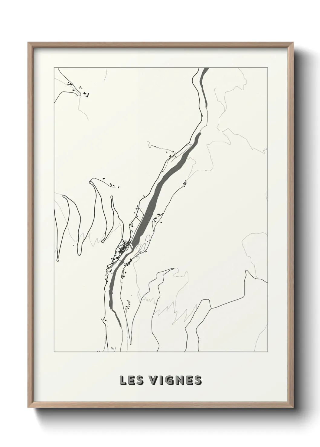 Une affiche de carte sur Les Vignes