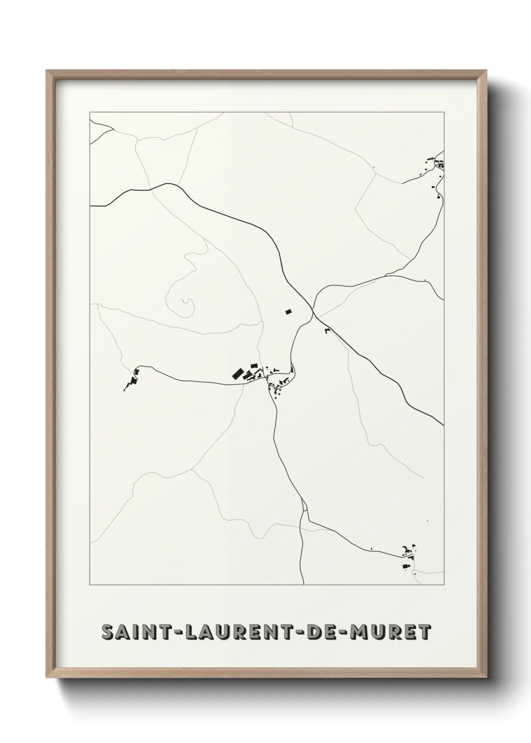 Un poster carteSaint-Laurent-de-Muret
