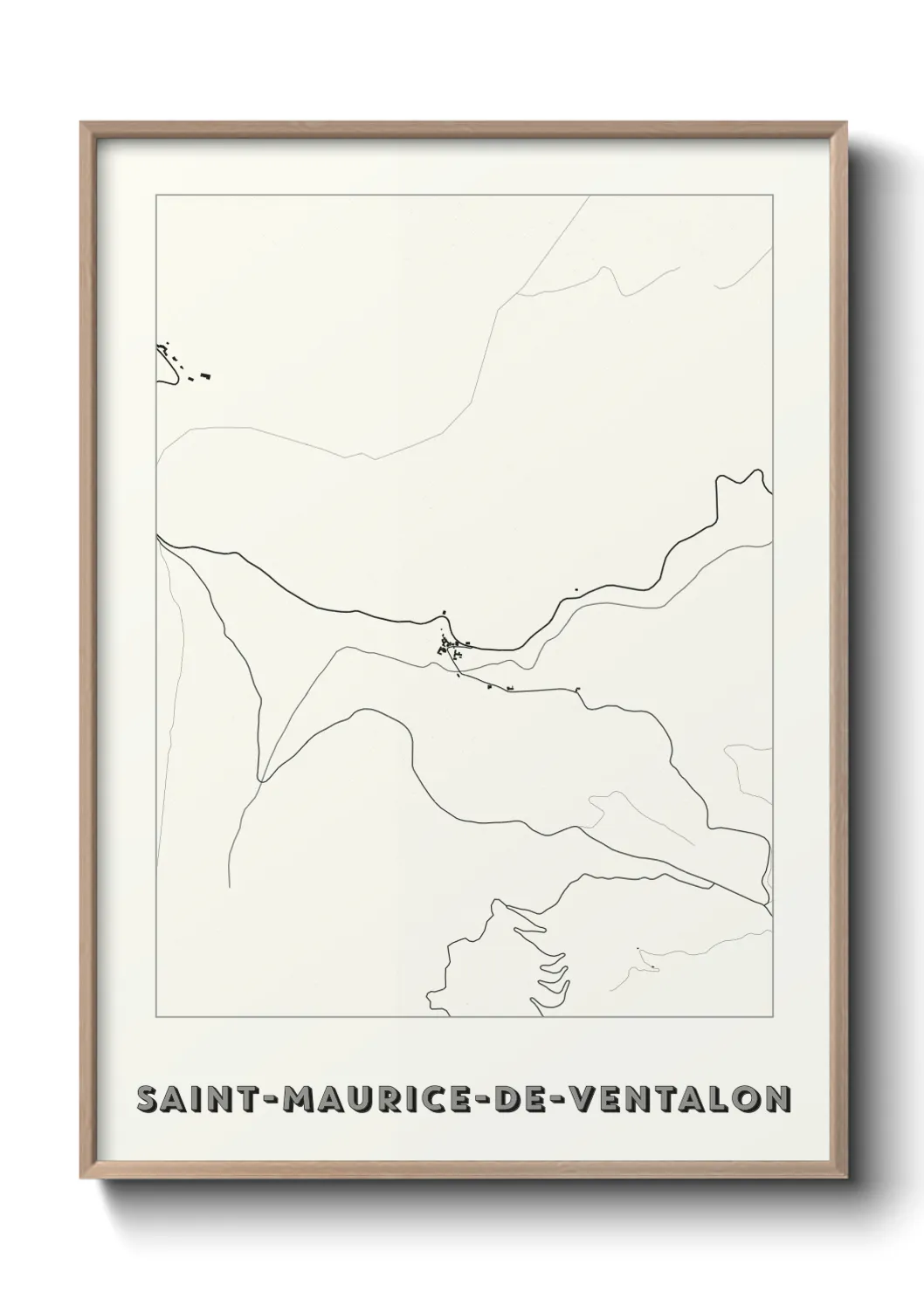 Un poster carteSaint-Maurice-de-Ventalon