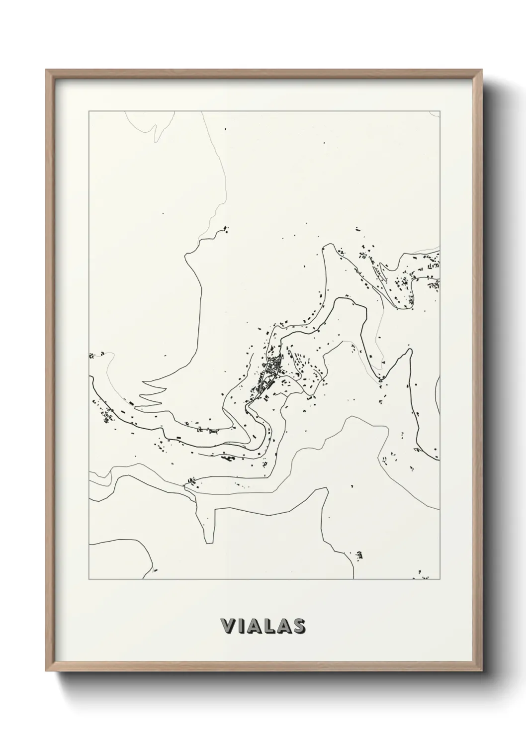Une affiche de carte sur Vialas