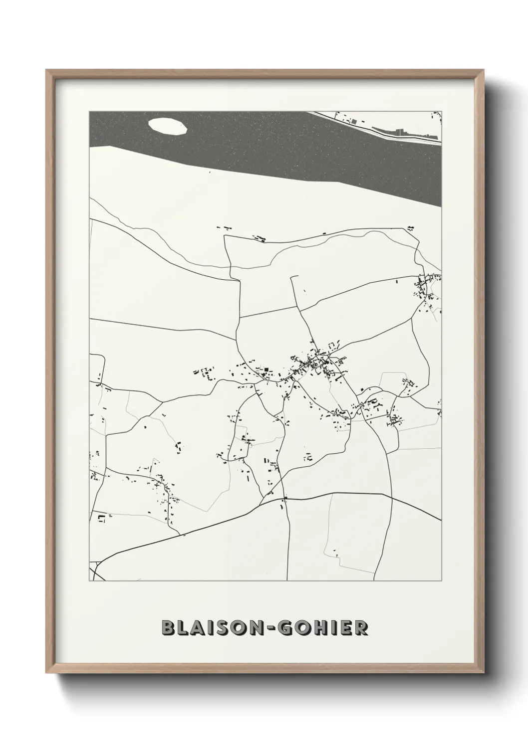 Une affiche de carte sur Blaison-Gohier