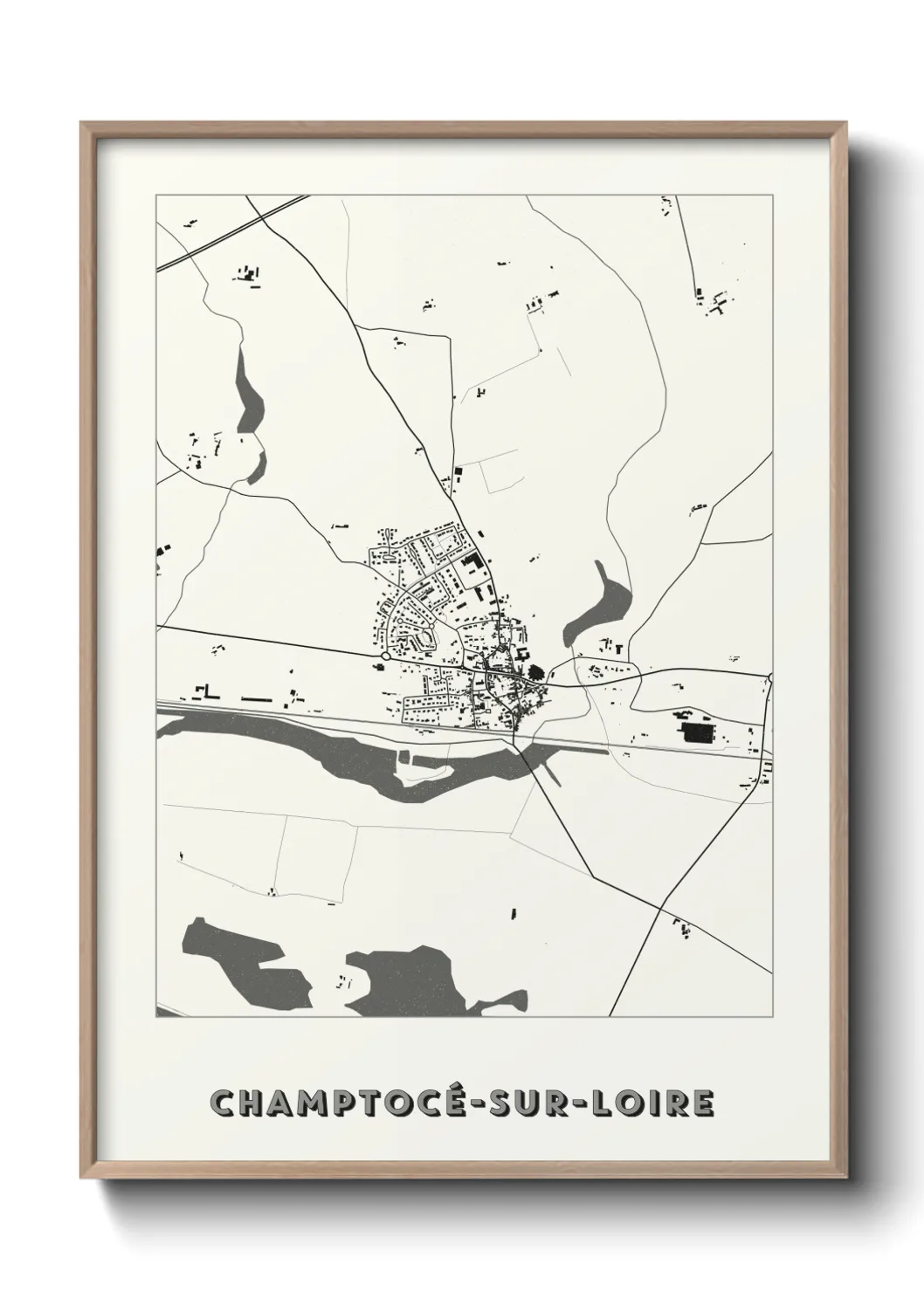 Une affiche de carte sur Champtocé-sur-Loire