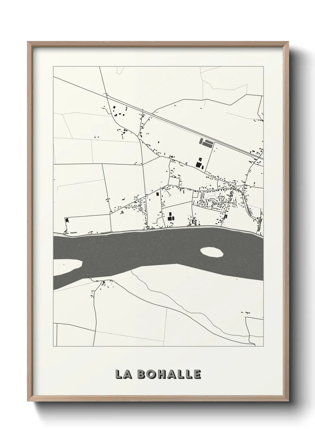Une affiche de carte sur La Bohalle