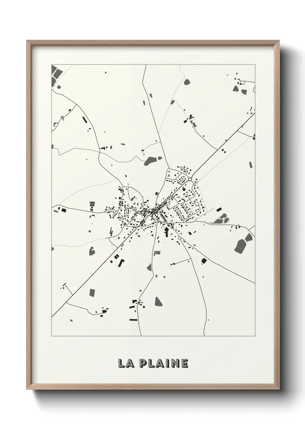 Une affiche de carte sur La Plaine