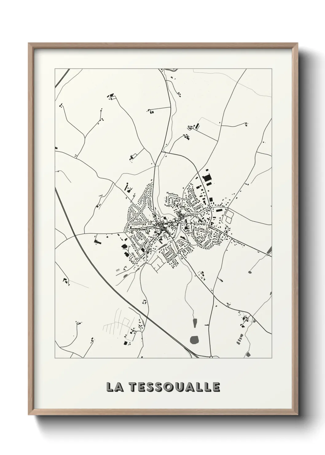 Une affiche de carte sur La Tessoualle