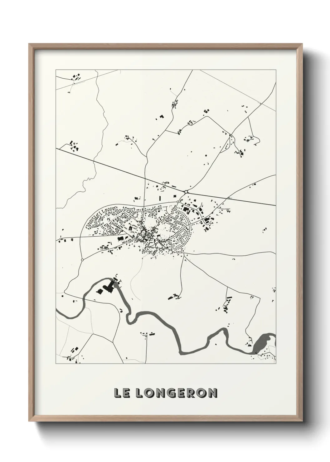 Une affiche de carte sur Le Longeron