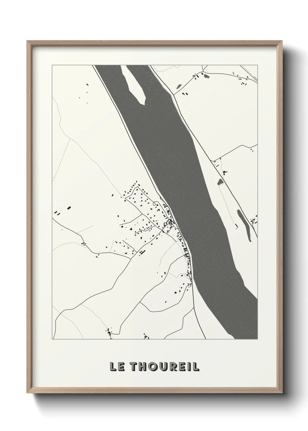 Une affiche de carte sur Le Thoureil