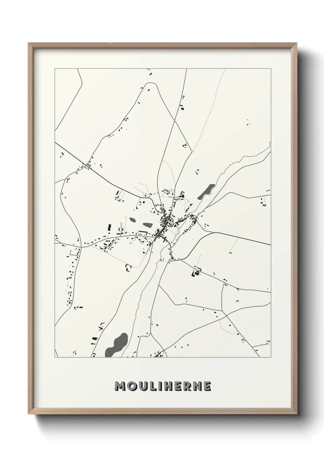 Une affiche de carte sur Mouliherne
