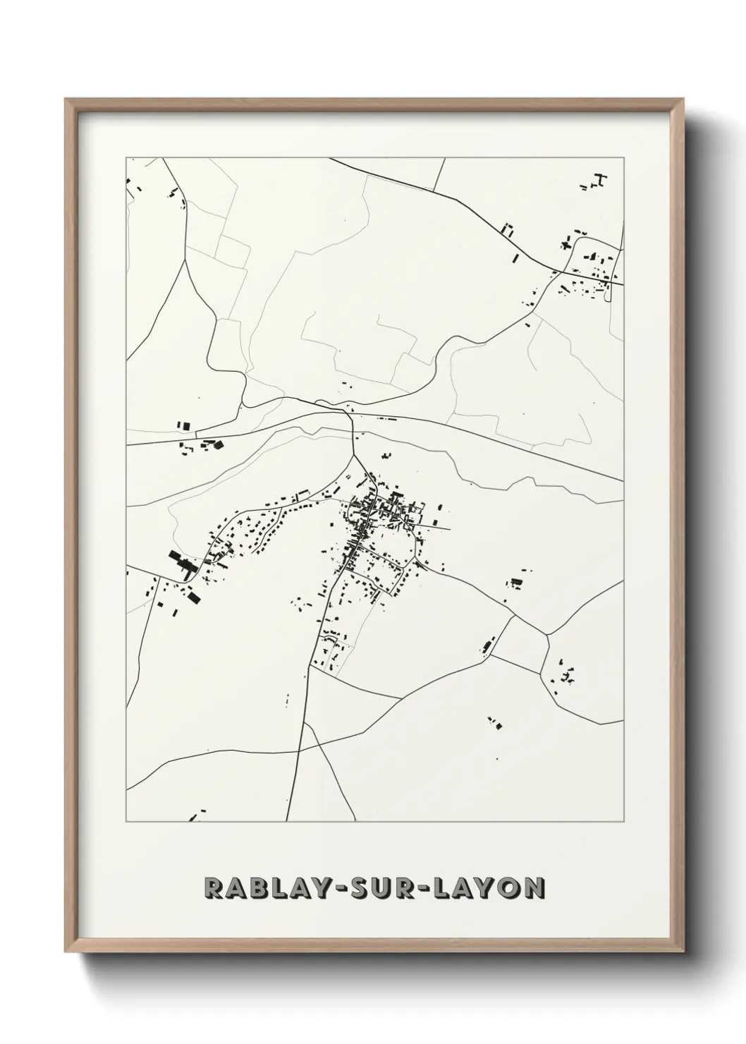 Une affiche de carte sur Rablay-sur-Layon