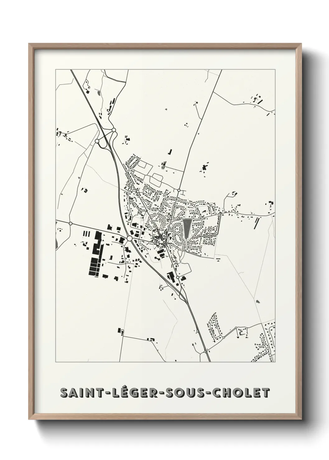 Une affiche de carte sur Saint-Léger-sous-Cholet