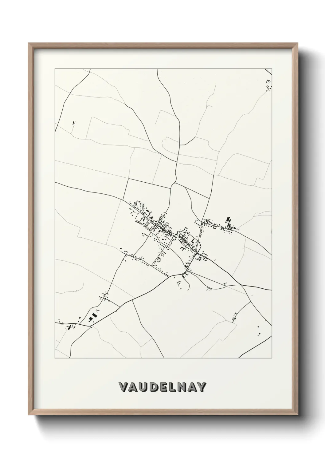 Une affiche de carte sur Vaudelnay