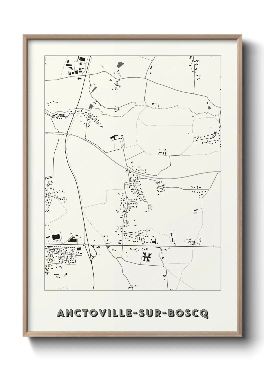Une affiche de carte sur Anctoville-sur-Boscq