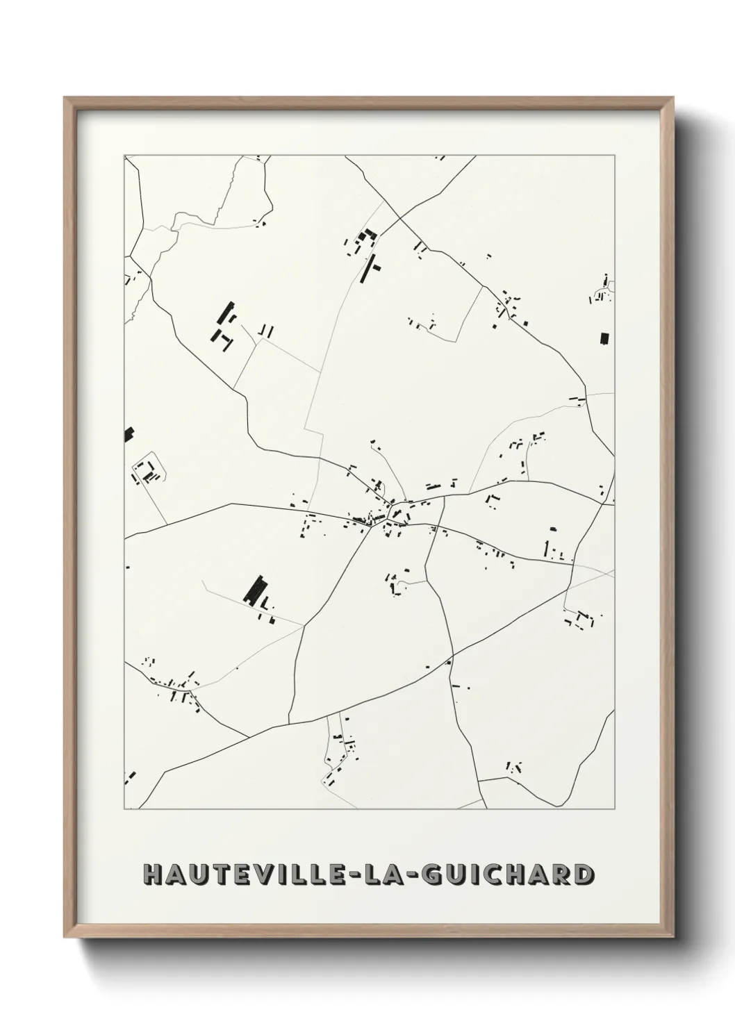 Une affiche de carte sur Hauteville-la-Guichard