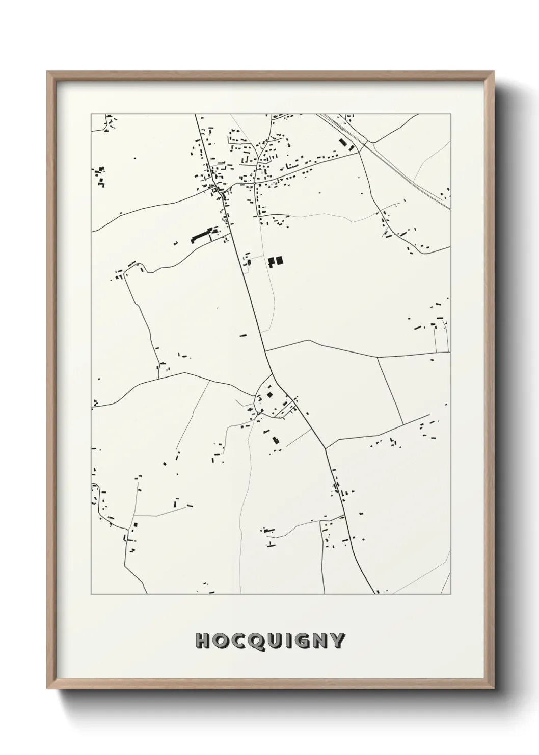 Une affiche de carte sur Hocquigny