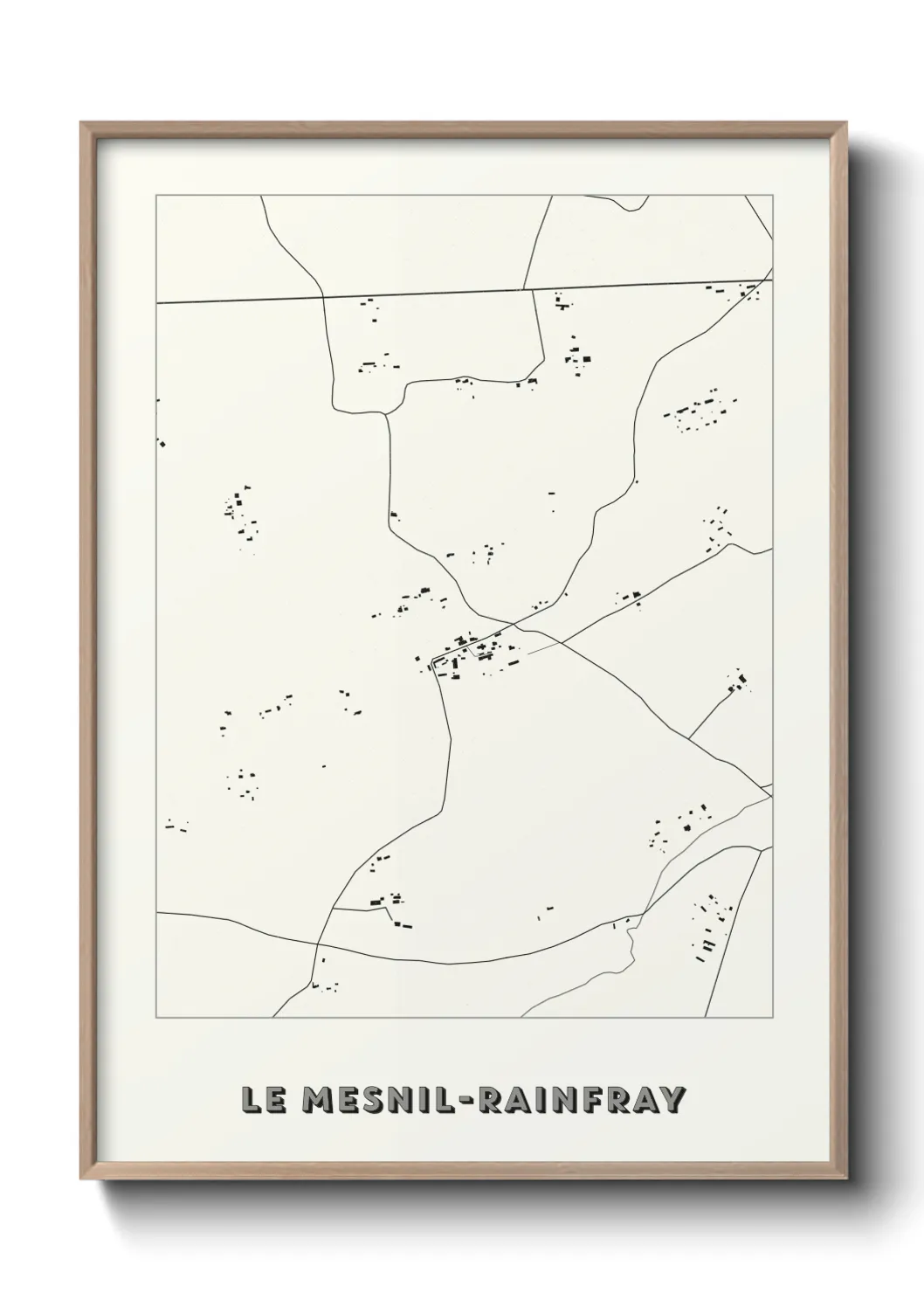 Une affiche de carte sur Le Mesnil-Rainfray