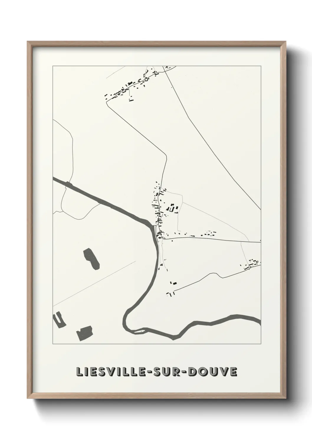 Une affiche de carte sur Liesville-sur-Douve