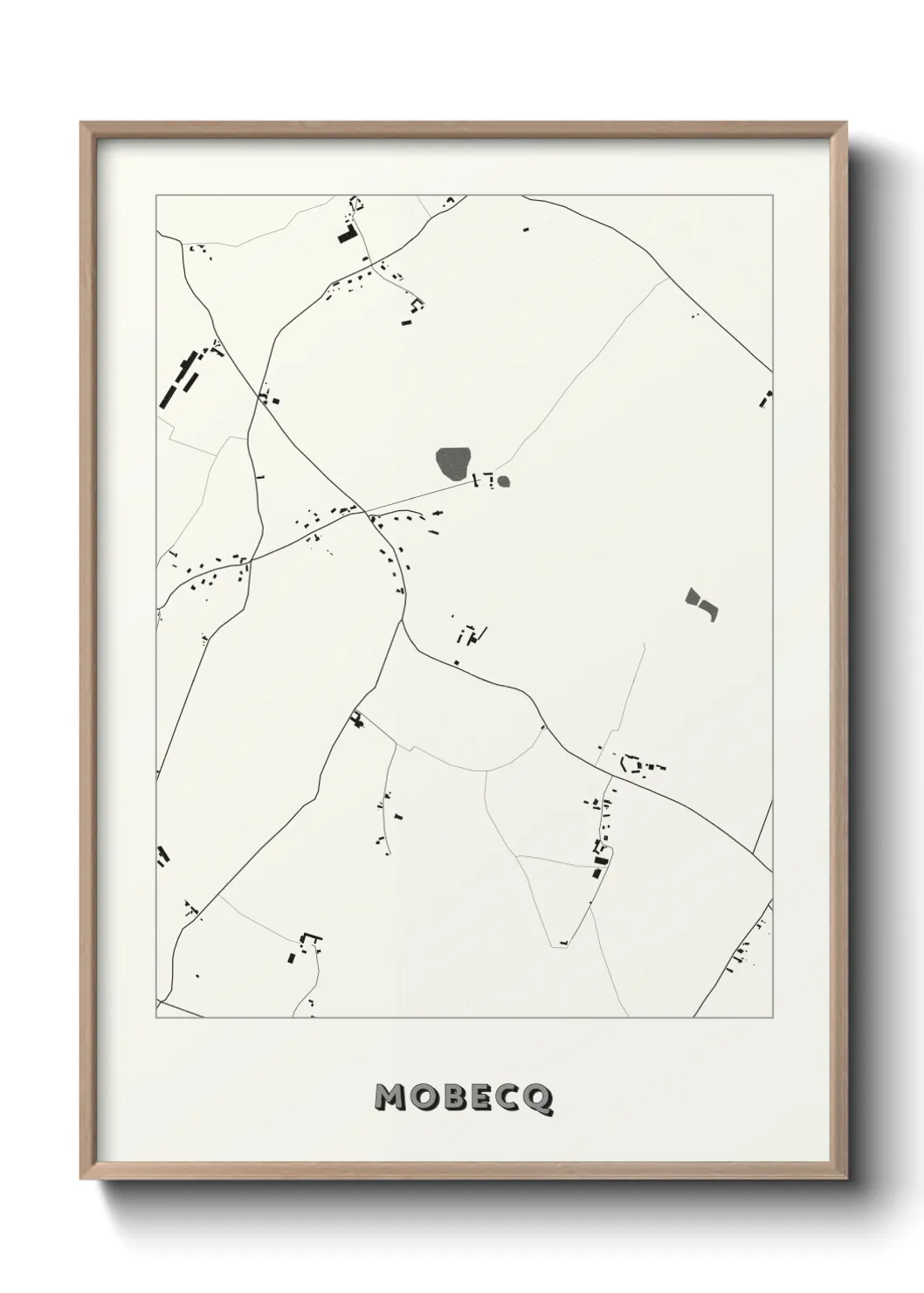 Une affiche de carte sur Mobecq