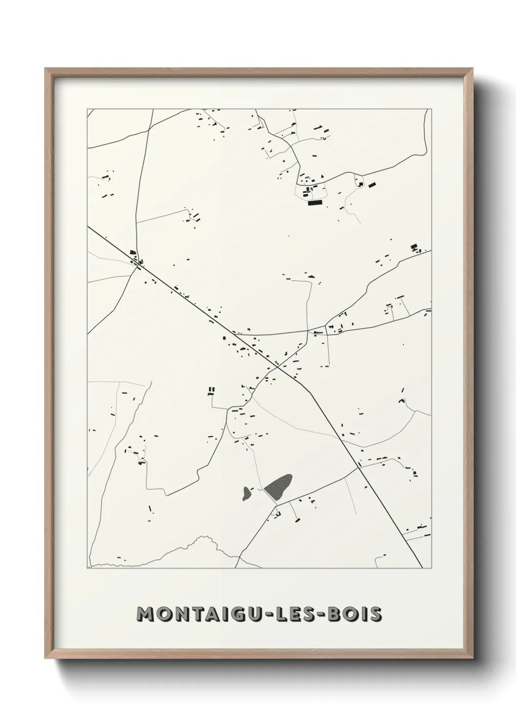 Un poster carteMontaigu-les-Bois