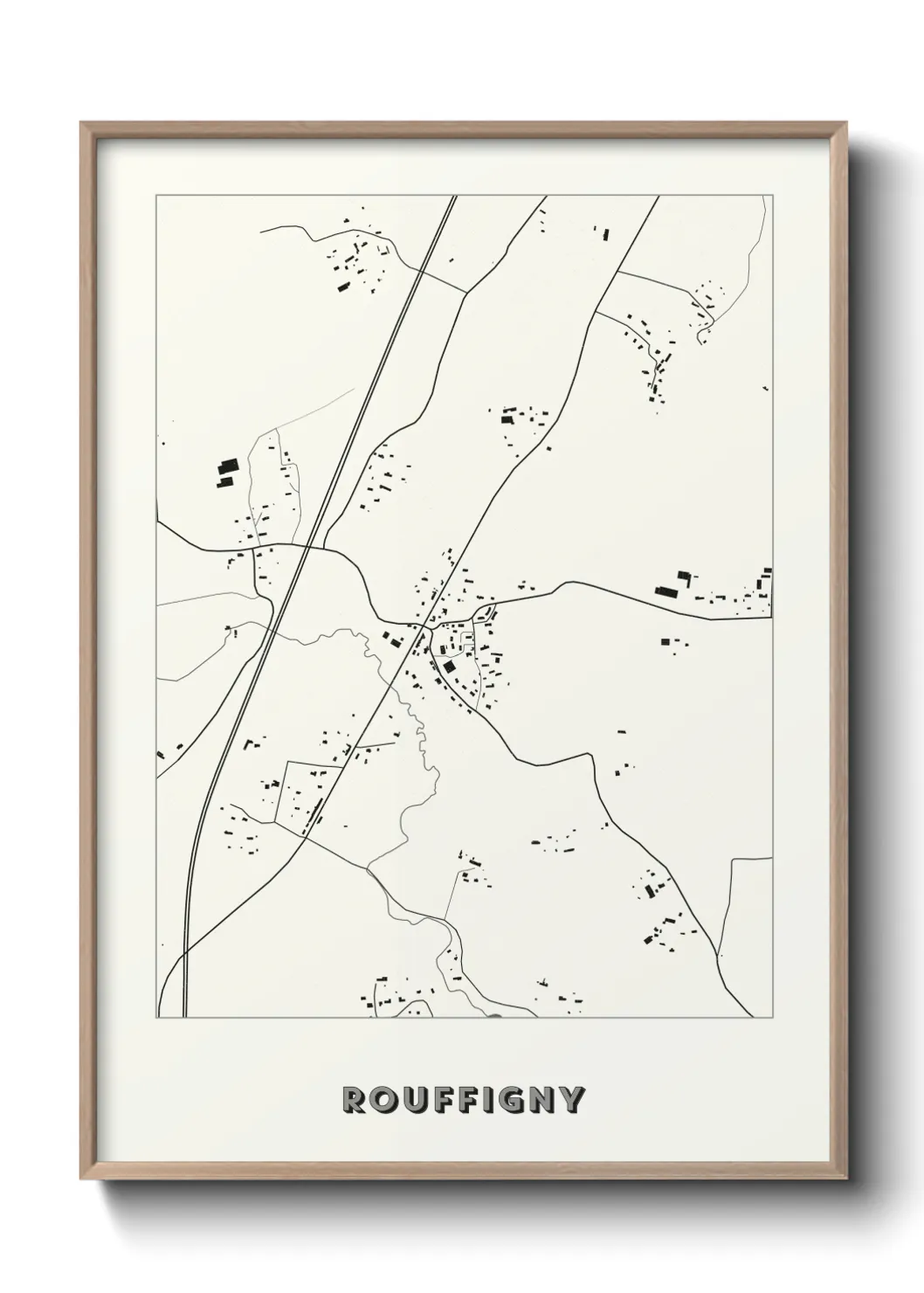 Une affiche de carte sur Rouffigny