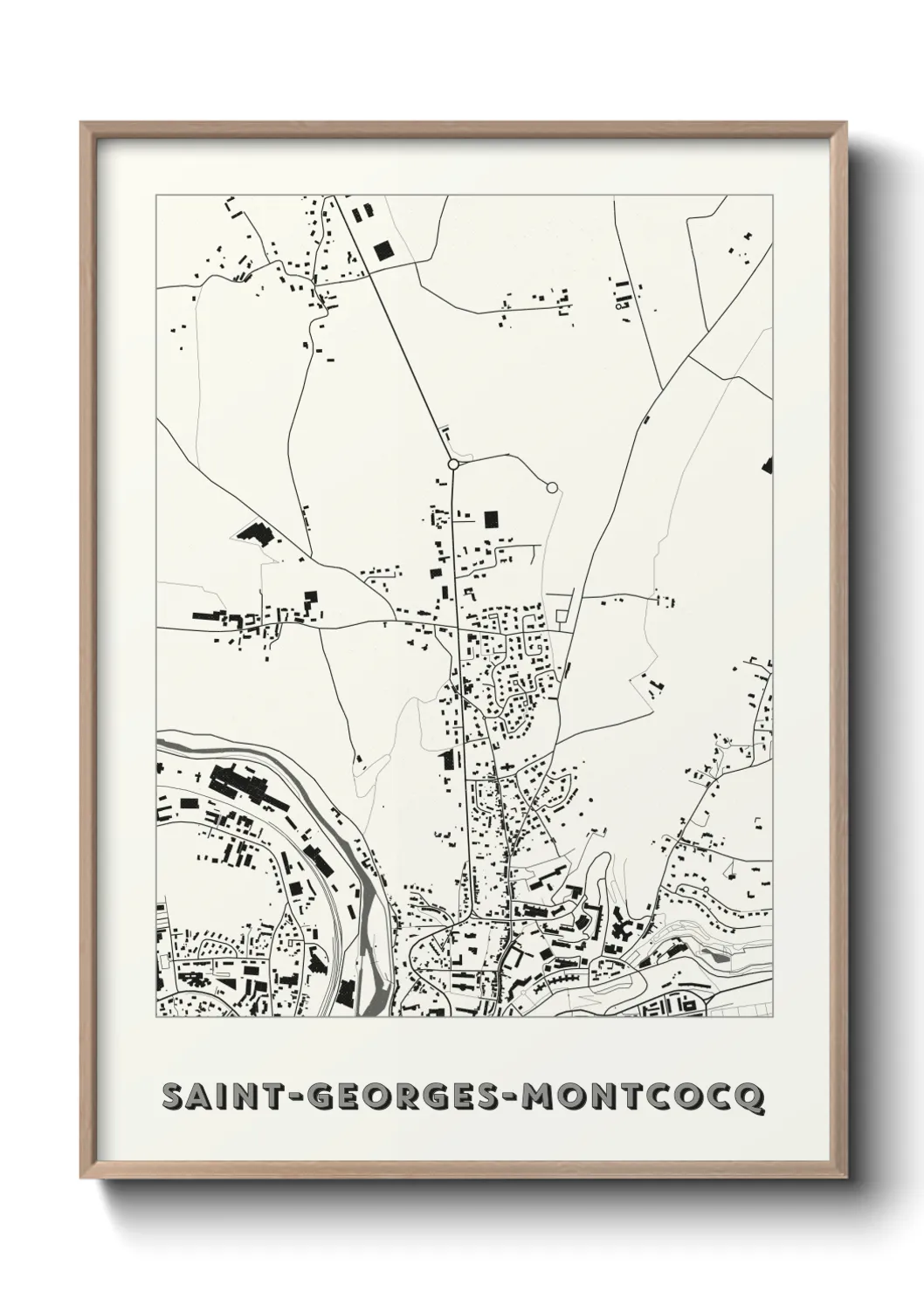 Un poster carteSaint-Georges-Montcocq
